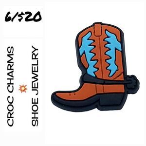🤠 Cowboy Boot 👢🌟 Croc Charms Jibbitz Shoe Jewelry ✨️Western Cowgirl County